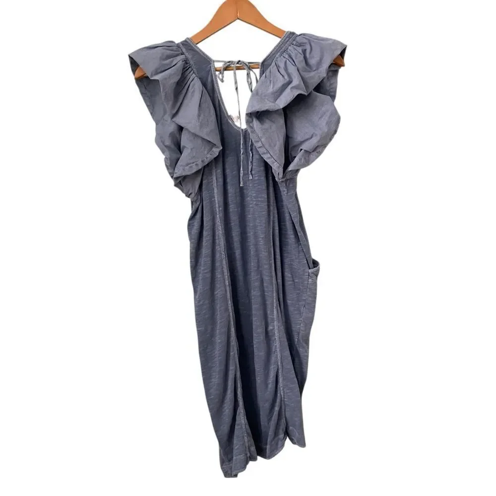 Daily Practice By Anthropologie Malibu Creek Dress In Blue in Size XXS - Picture 5 of 11